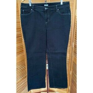 Liz & Co Women's Mid-Rise Bootcut Black Stretch Jeans Size 14